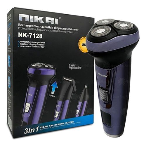 Rasoir électrique 3in1 Hommes,Rasoir Multifonction,Kit De Toilettage,Tondeuse à Cheveux Barbe