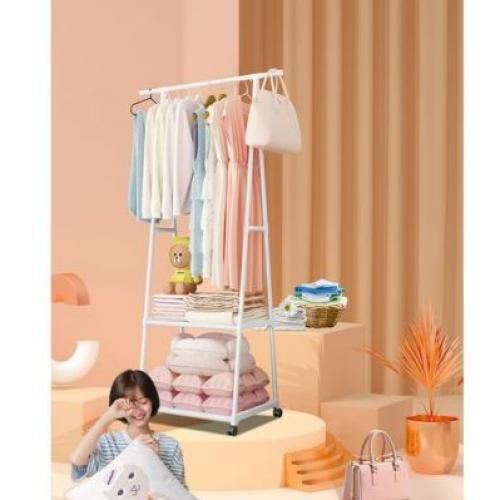 Support à vêtements, organisateur de chambre à coucher, organisateur d'étagère au sol triangulaire