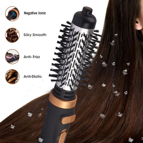 Brosse rotative à air chaud Cheveux rotatifs Styler à air multifonctionnels 2in1