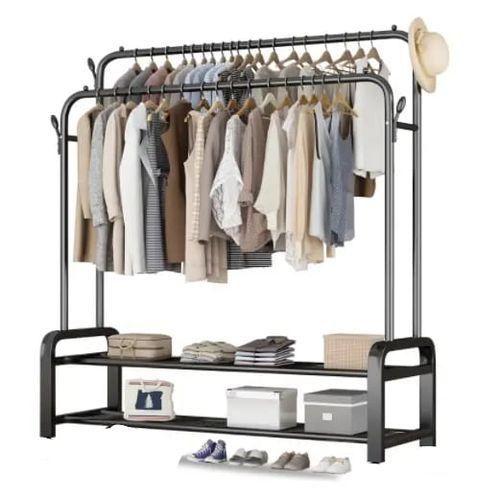 Porte-vêtements En Métal à Double Pôle.porte vêtements fer noir 