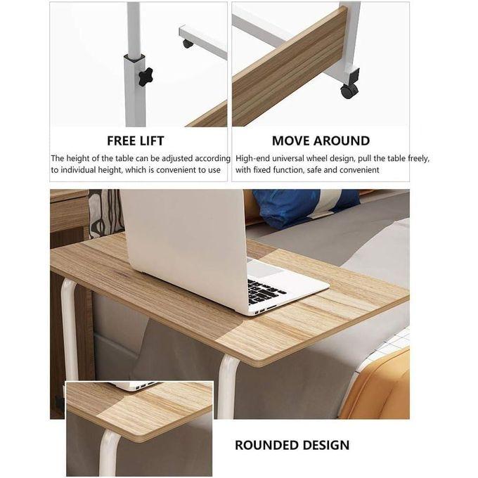 Table Bureau PC portable, Bureau Debout, Hauteur Réglable, Roues avec verrou