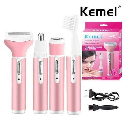 4 en 1 Rasoir Electrique Femme Rechargeable par USB, Épilateur Électrique Femme Sans fil pour épilation du Vsage et du Corps, tondeuse à sourcils, aisselles, bikini et jambes