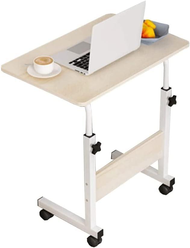 Bureau d'ordinateur table de chevet petite table élévatrice Mobile petit support pour ordinateur portable domestique avec roues