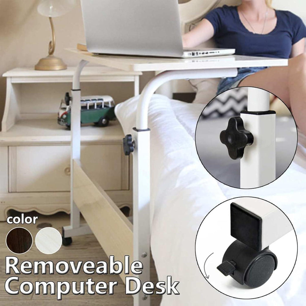 Bureau d'ordinateur table de chevet petite table élévatrice Mobile petit support pour ordinateur portable domestique avec roues