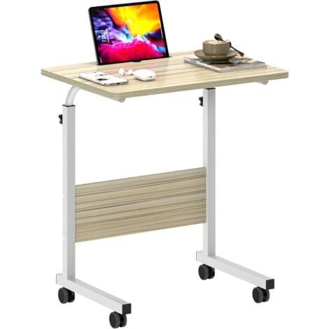 Bureau d'ordinateur table de chevet petite table élévatrice Mobile petit support pour ordinateur portable domestique avec roues