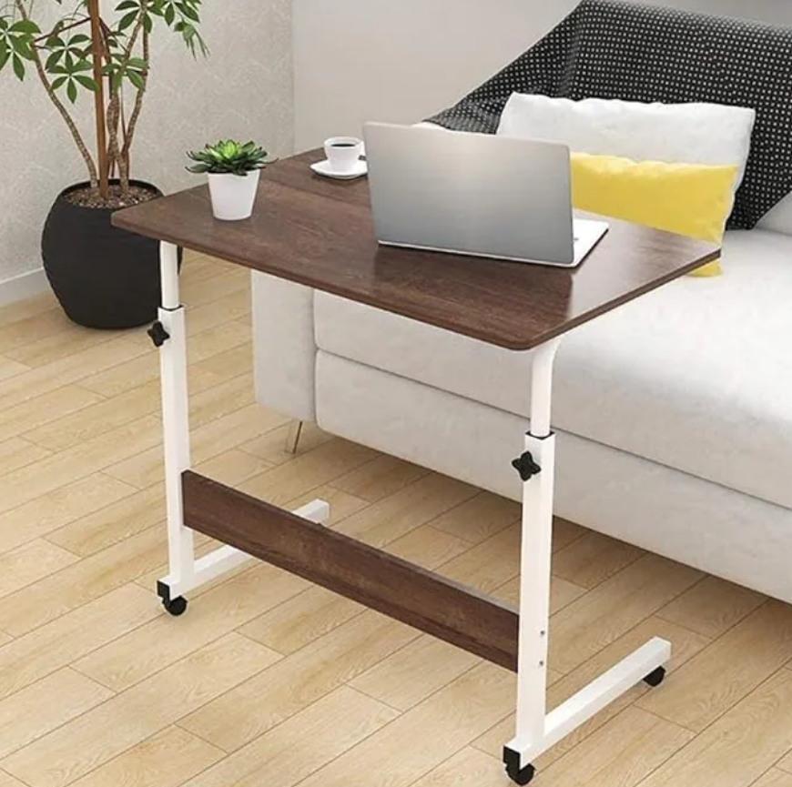 Bureau d'ordinateur table de chevet petite table élévatrice Mobile petit support pour ordinateur portable domestique avec roues Tables basses