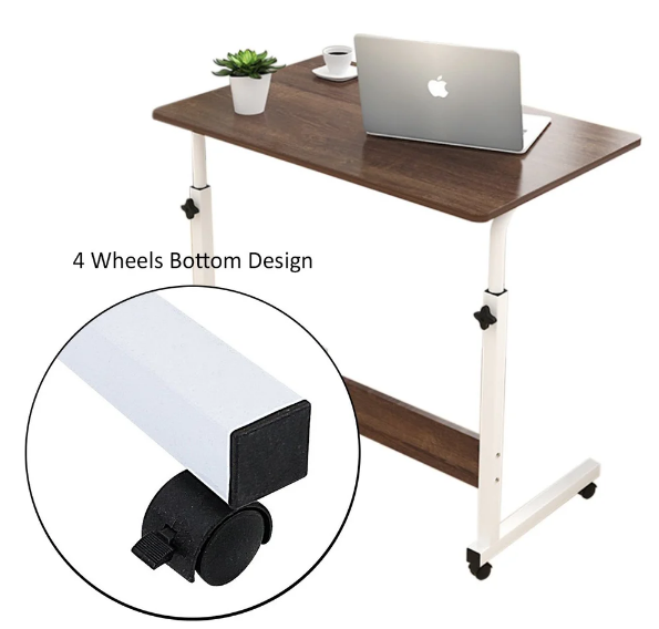 Bureau d'ordinateur table de chevet petite table élévatrice Mobile petit support pour ordinateur portable domestique avec roues Tables basses