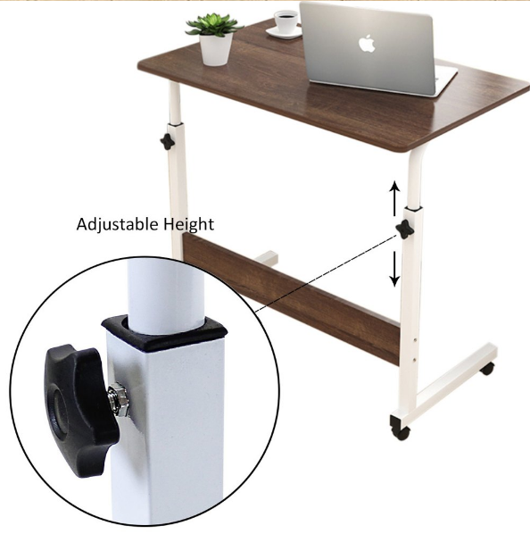 Bureau d'ordinateur table de chevet petite table élévatrice Mobile petit support pour ordinateur portable domestique avec roues Tables basses