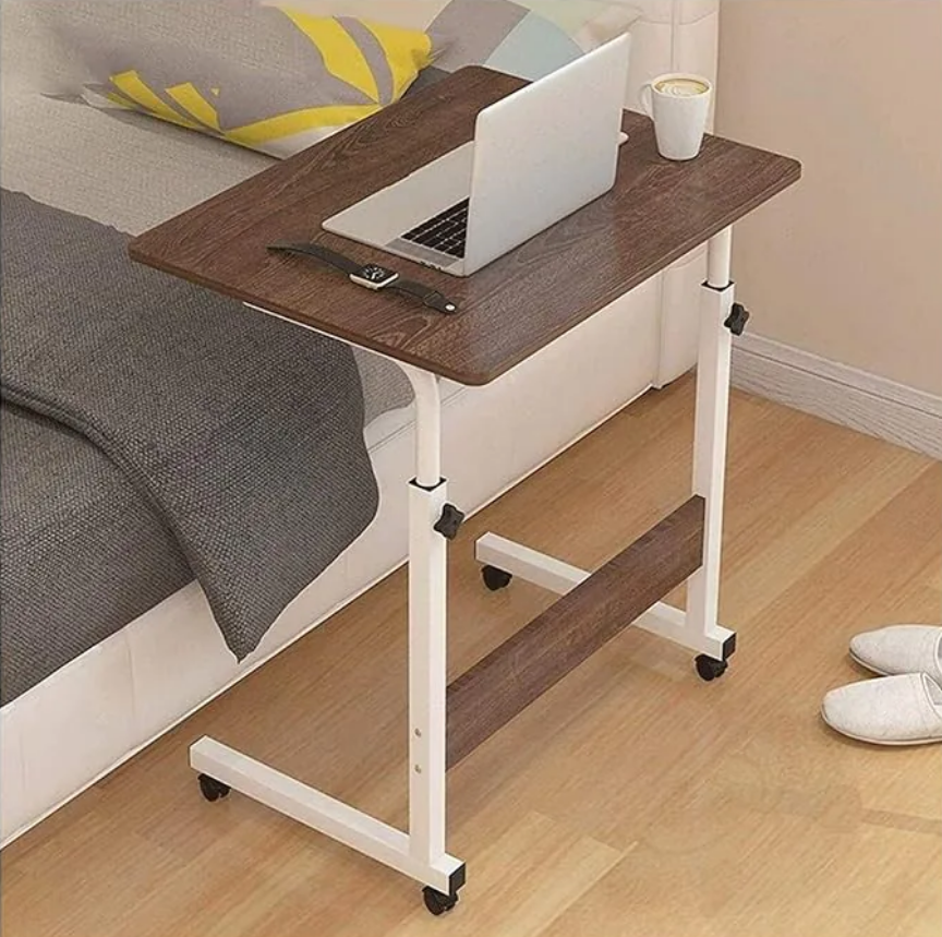 Bureau d'ordinateur table de chevet petite table élévatrice Mobile petit support pour ordinateur portable domestique avec roues Tables basses