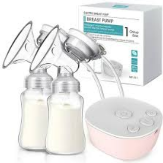 Double tire-lait électrique USB, avec biberon de lait pour bébé, coussin chauffant froid, sans BPA, puissant Coussinets d'allaitement