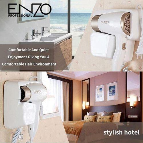 Sèche-cheveux mural Deluxe - Sèche-cheveux mural pour salle de bain et hôtel - Solide et durable pour la maison, la salle de bain et le salon